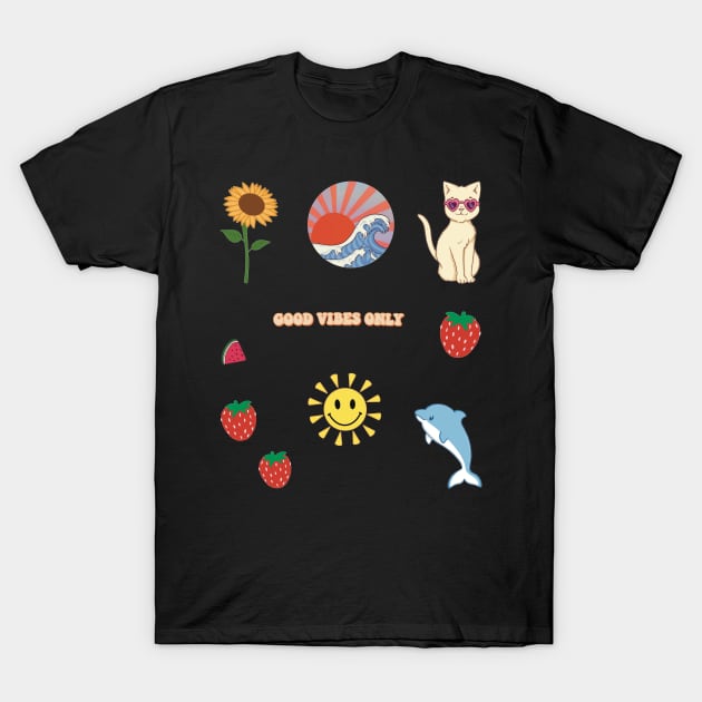 Pack cute summer stickers T-Shirt by maoudraw